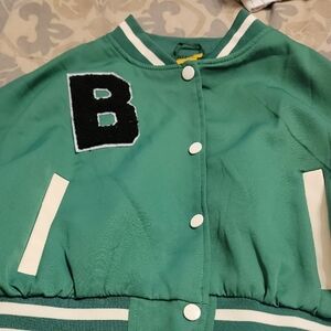 Kids Green Varsity Jacket